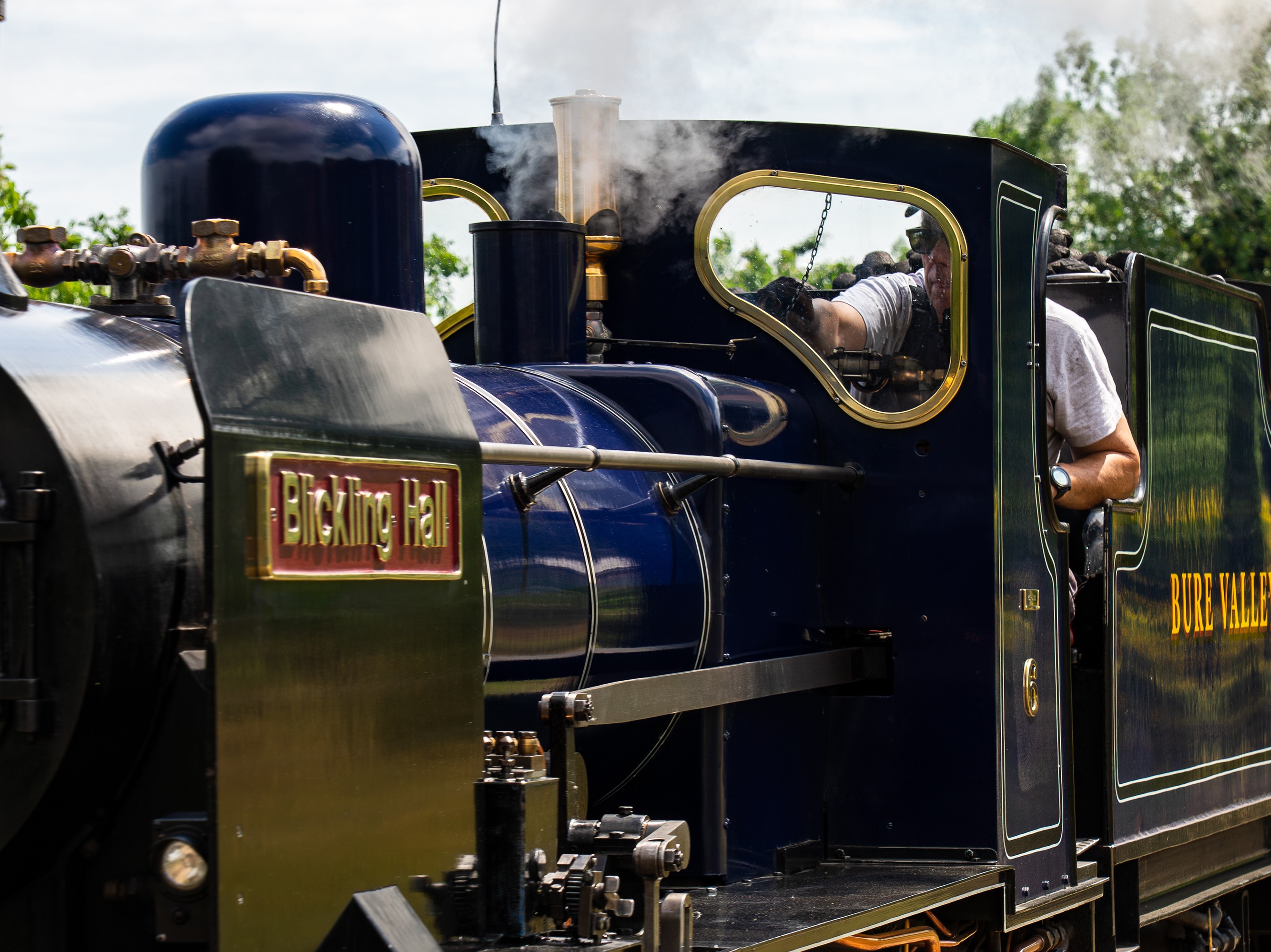 Driver Aboard No. 6 Blickling Hall In Steam