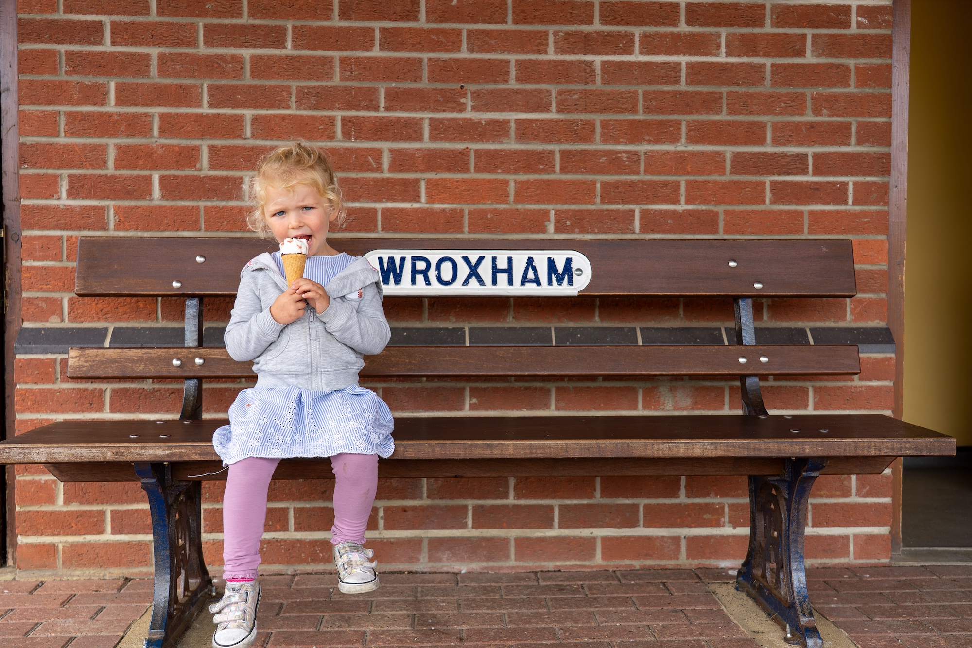 Little Girl Eating Icecream At Wroxham