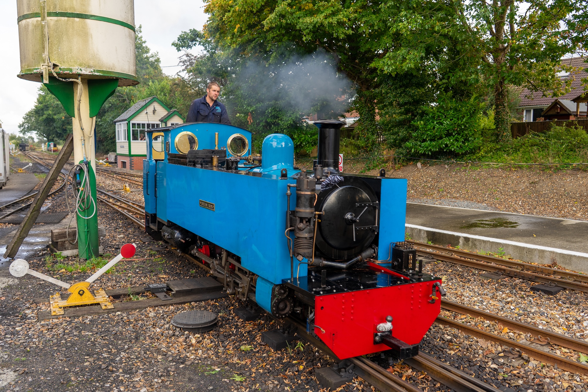 No. 1 “Wroxham Broad” Steam Locomotive Beside The Water Tower At Aylsham Station