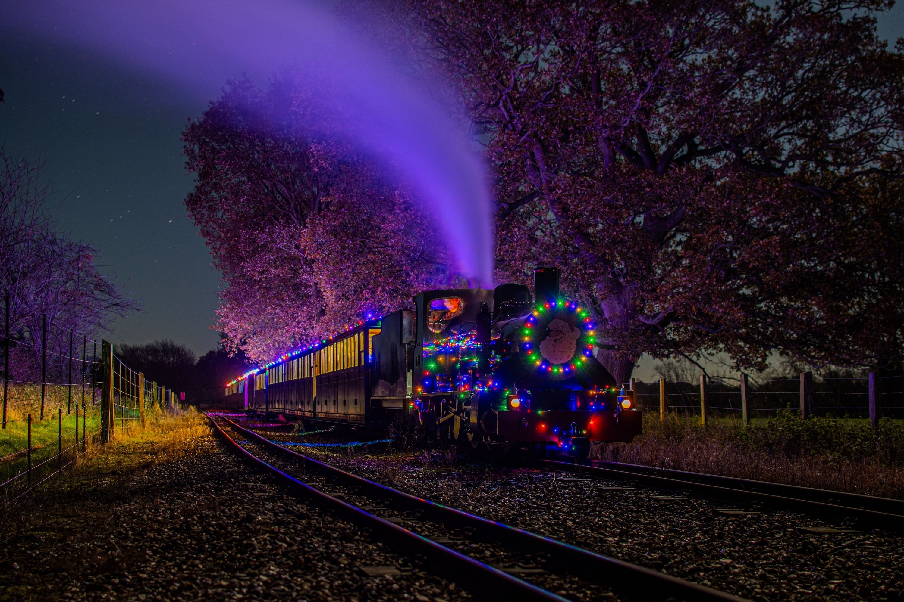 The Noel Night Train At Christmas In The Dark