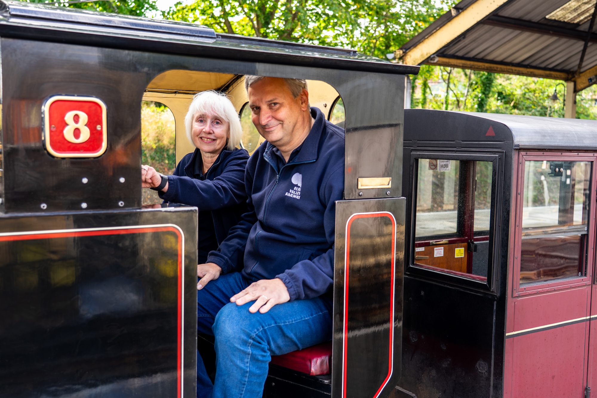 Susan And Andrew, Sitting In The Cab Of No. 8 John Of Gaunt