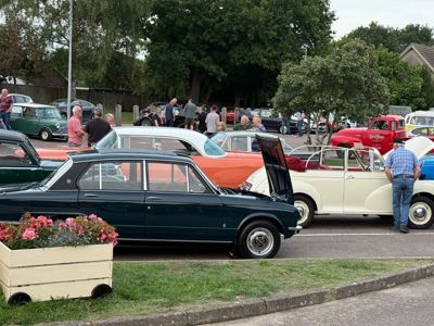Classic Cars On Display At Bure Valley Railway