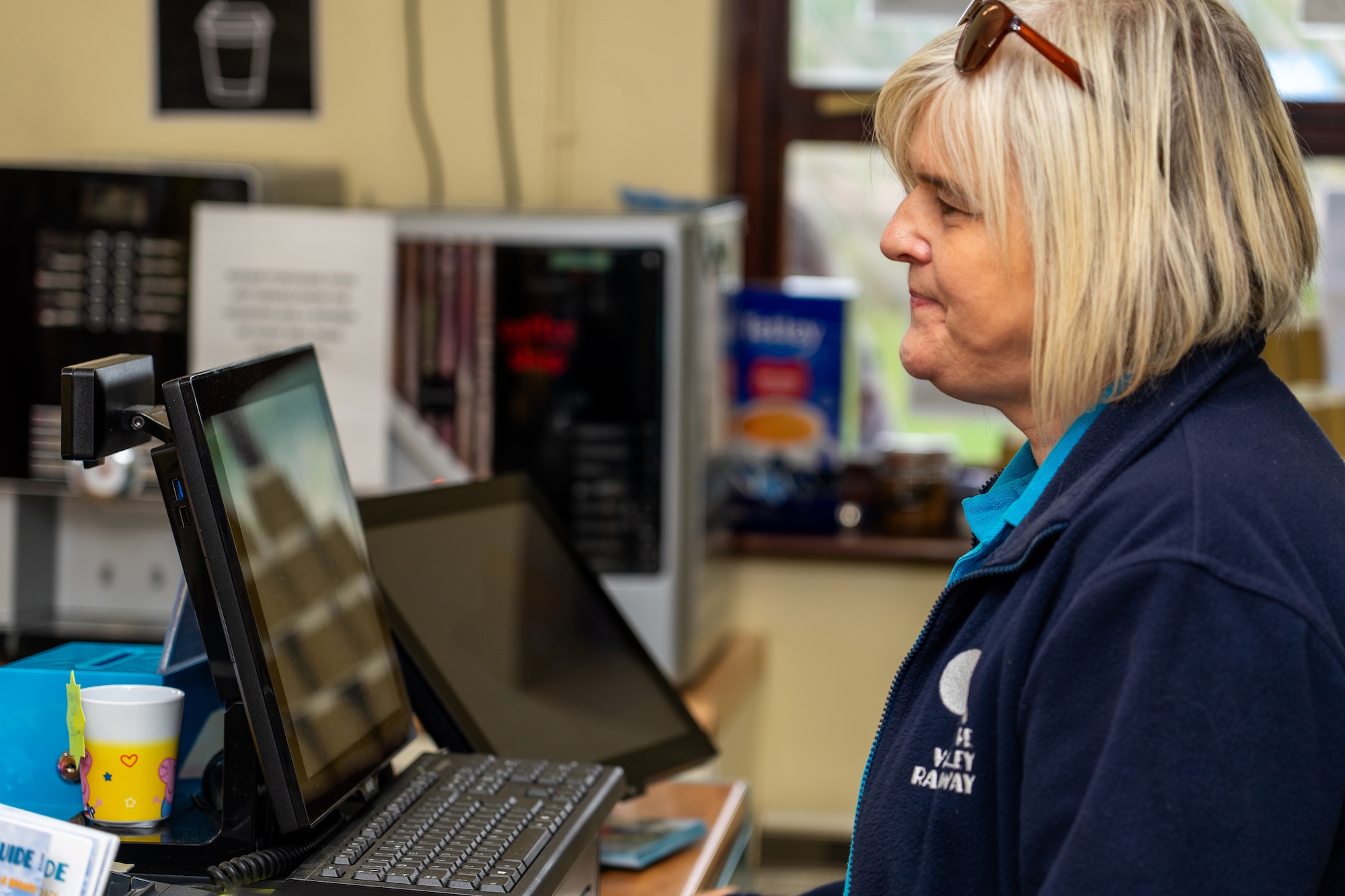 Bev, Station Super, At The Counter At Wroxham Station