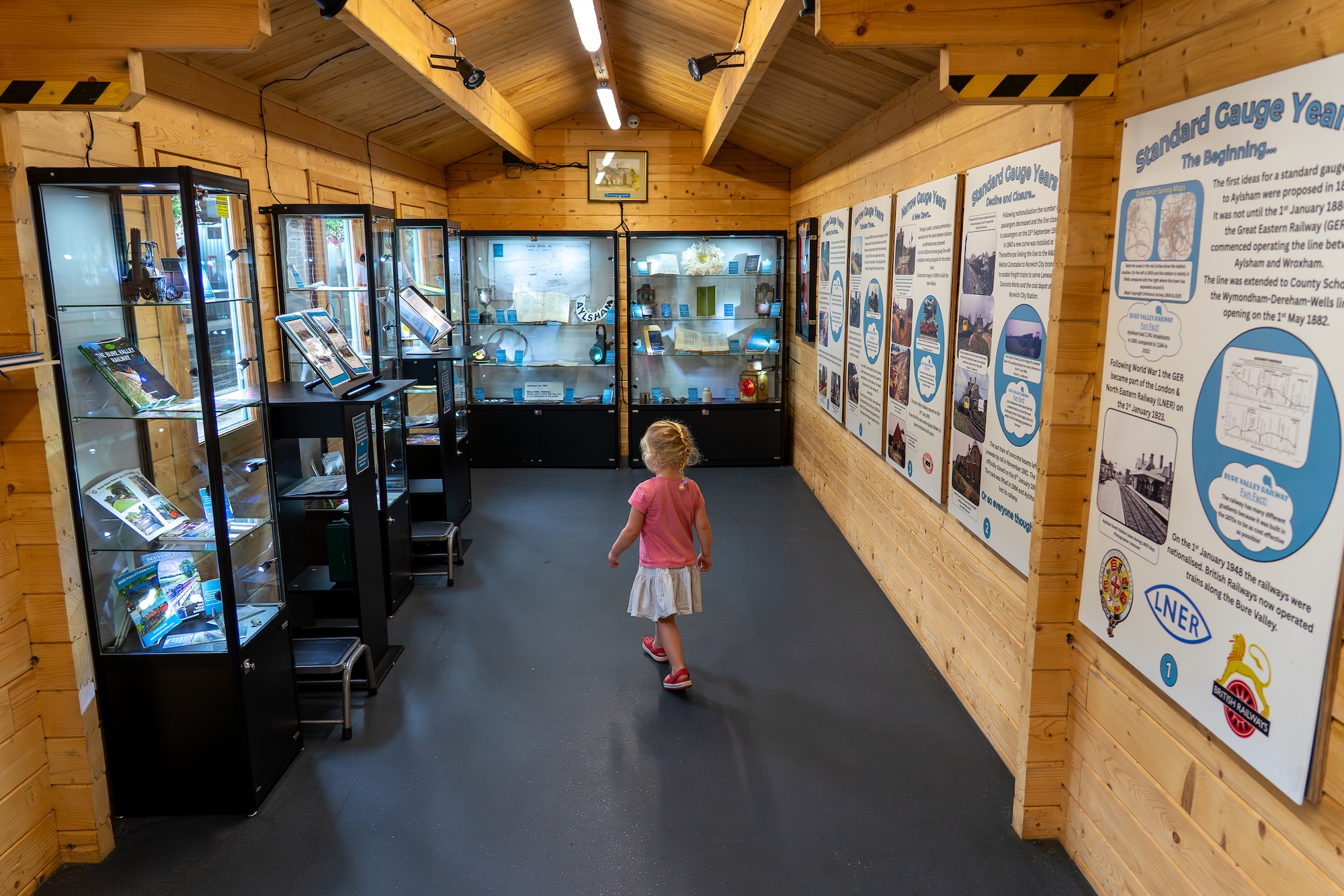 Child Exploring The Bure Valley Railway Interpretation Centre
