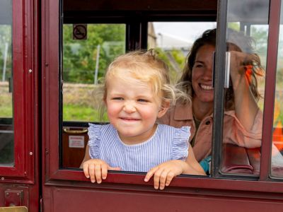 Mum And Daughter Ready To Depart The Station