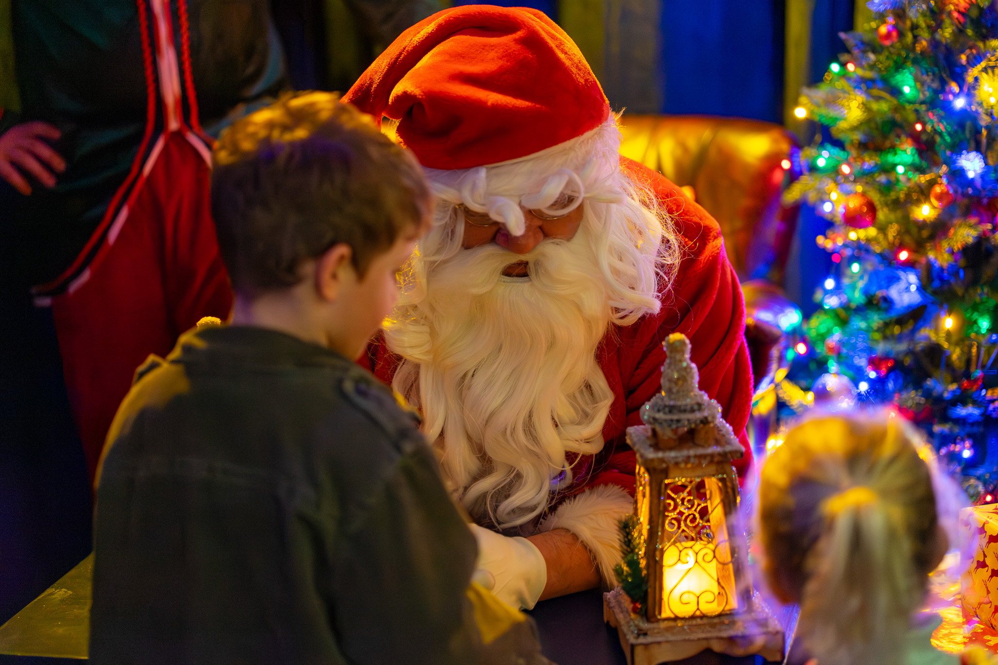 Children Visiting Santa's Grotto