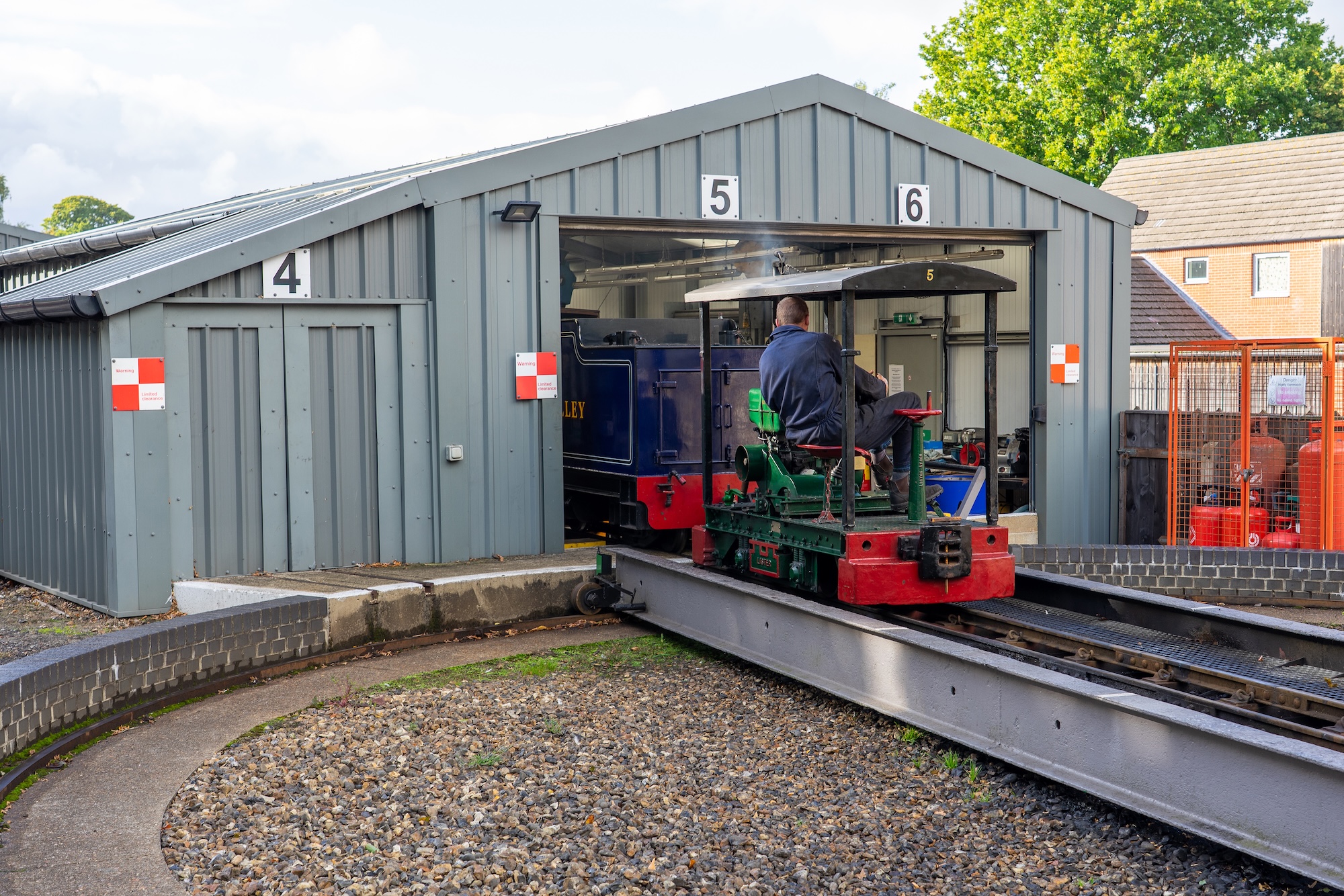 No. 5 Lister Diesel Entering The Workshop Shed