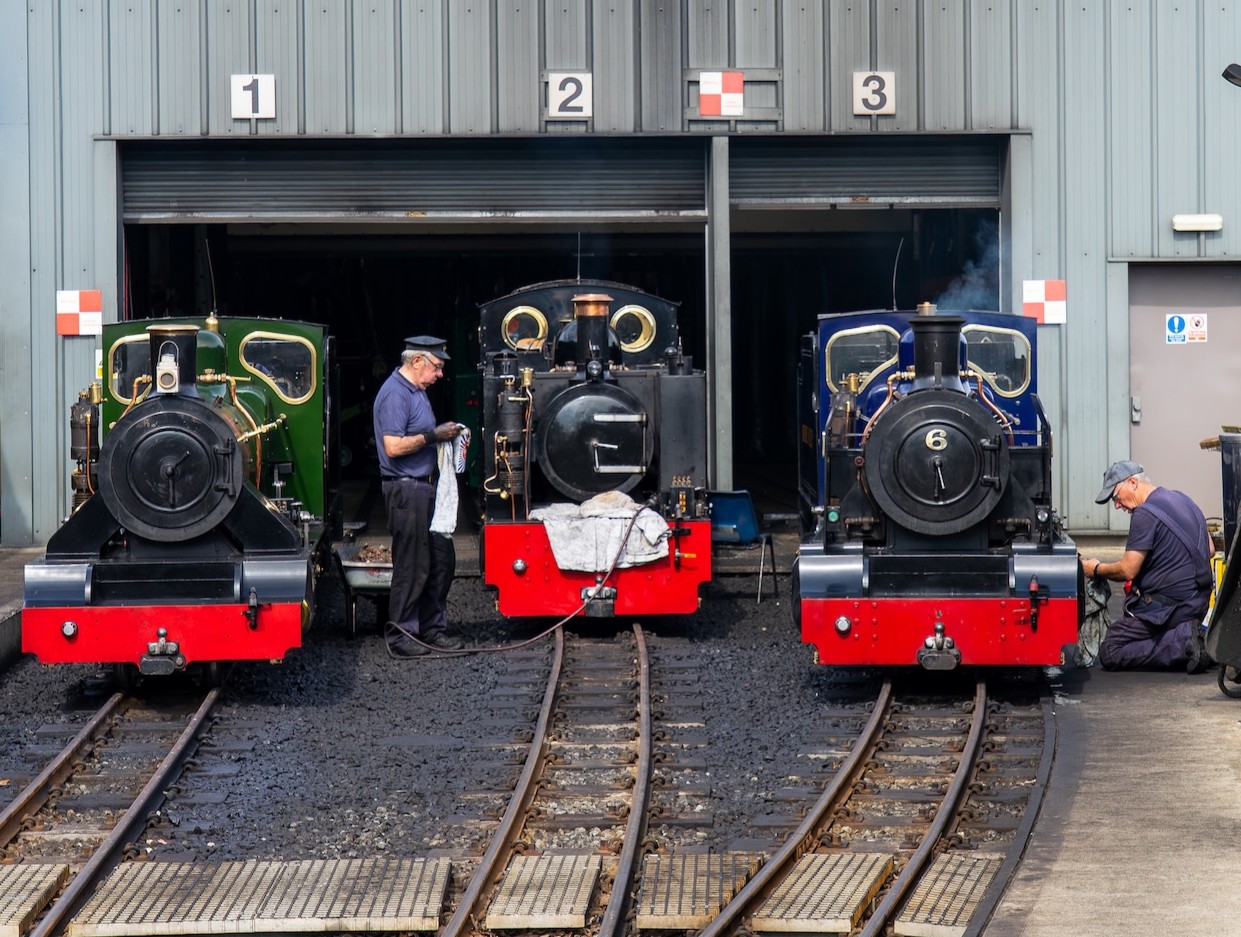 Spitfire, John Of Gaunt And Blickling Hall Ouside The Engine Shed