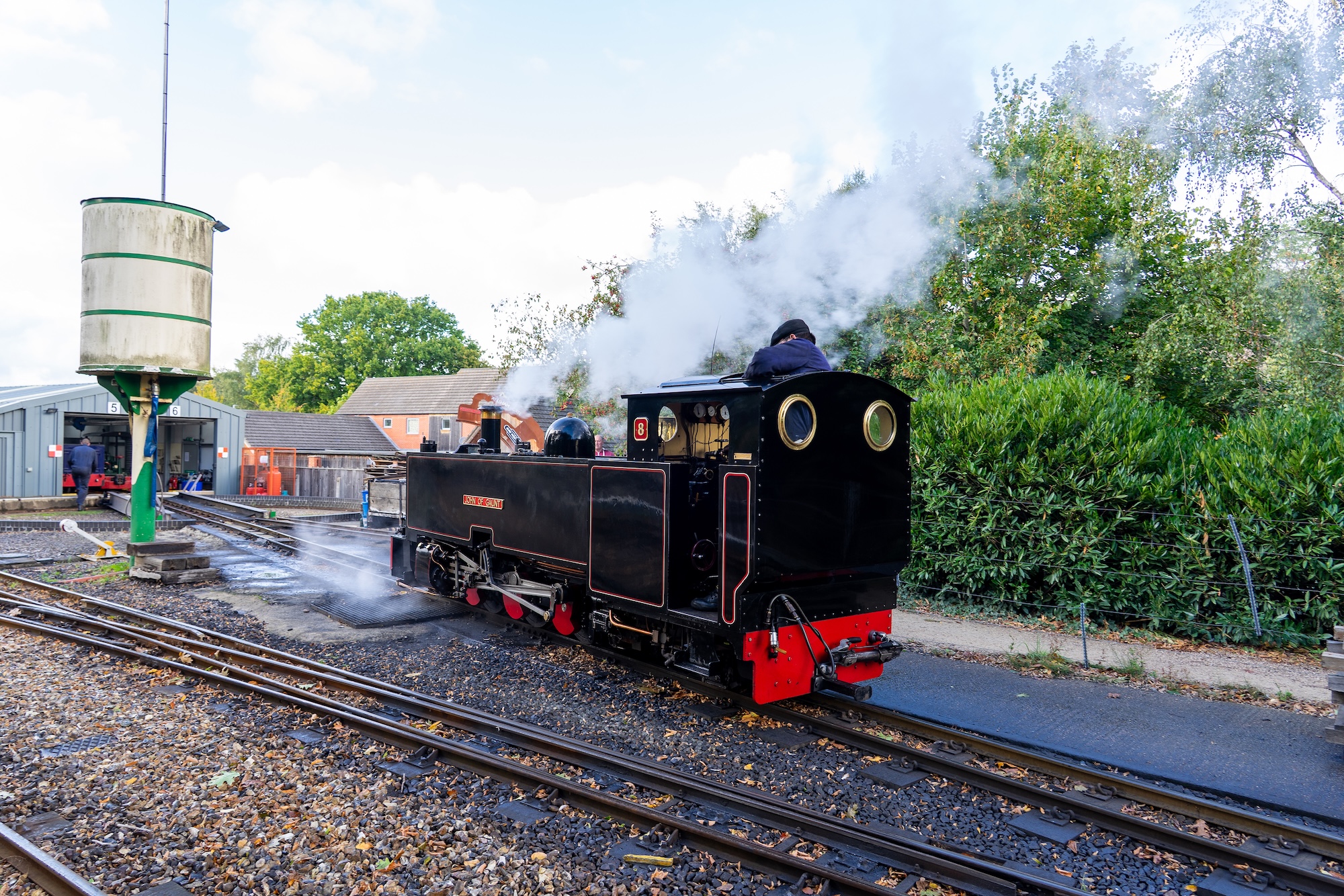 No. 8 John Of Gaunt Steaming Through The Yard At Aylsham