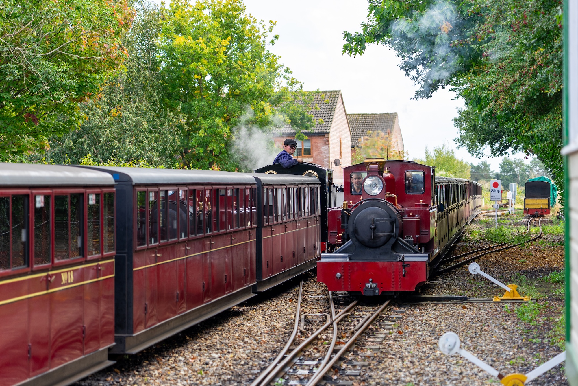 Mark Timothy Approaching Alysham Station Passing Another Train
