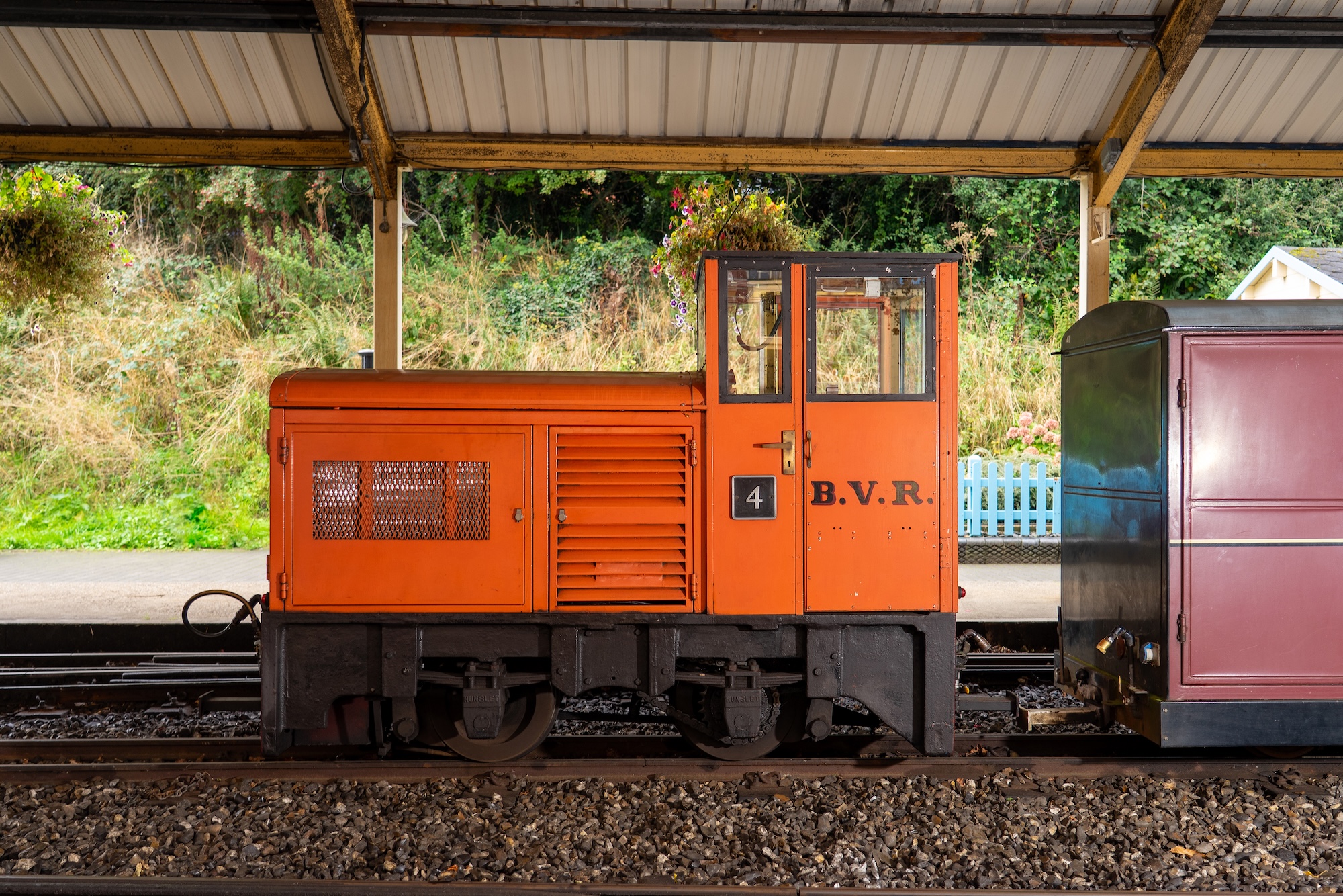 B.V.R. No. 4 Locomotive Beneath The Station Canopy