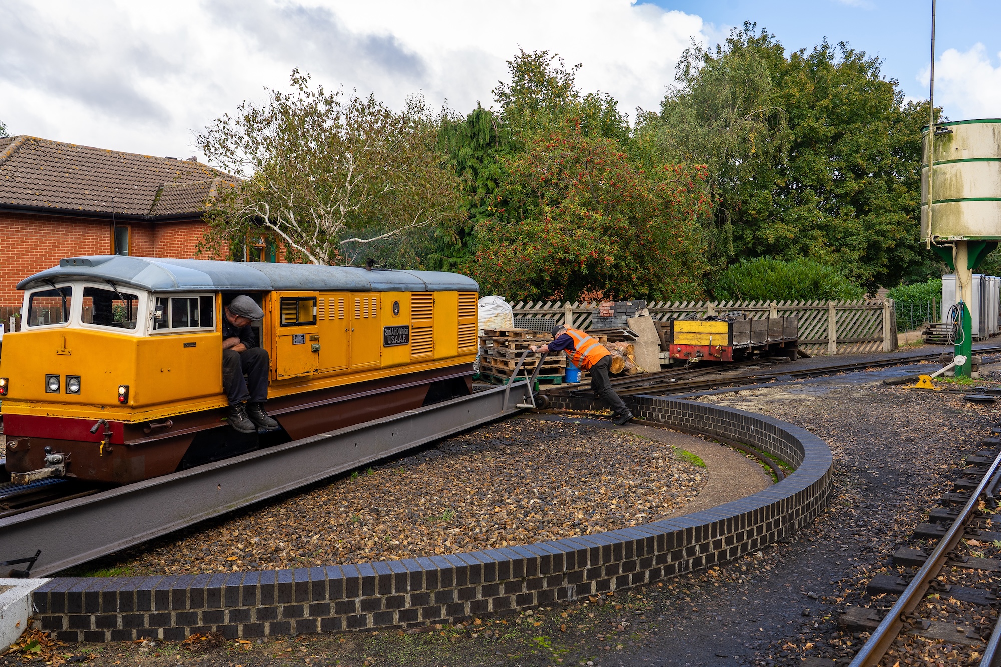 2Nd Air Division U.S.A.A.F. Maintenance Locomotive On The Station Turntable
