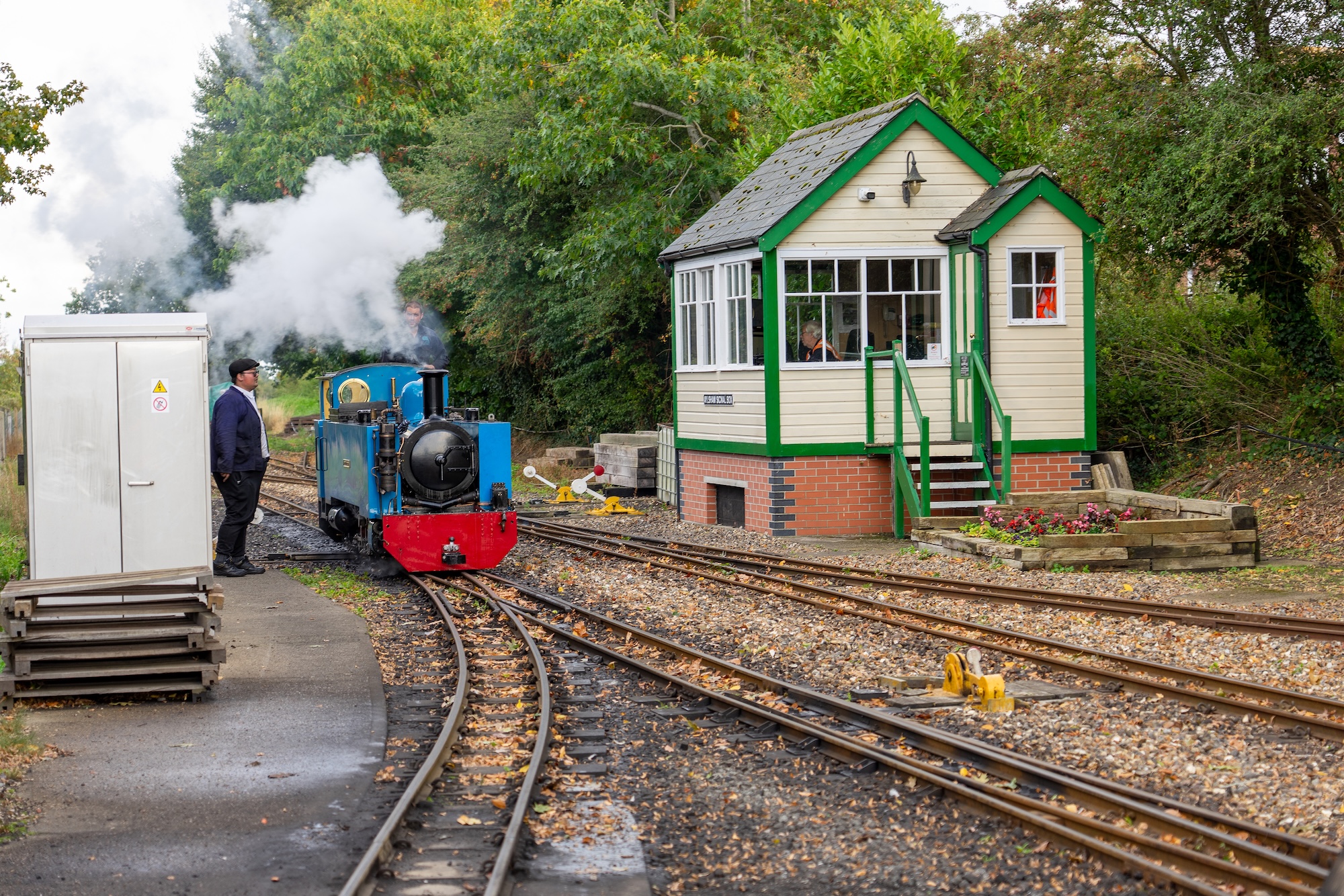 No. 1 “Wroxham Broad” Steaming Beside The Signal Box