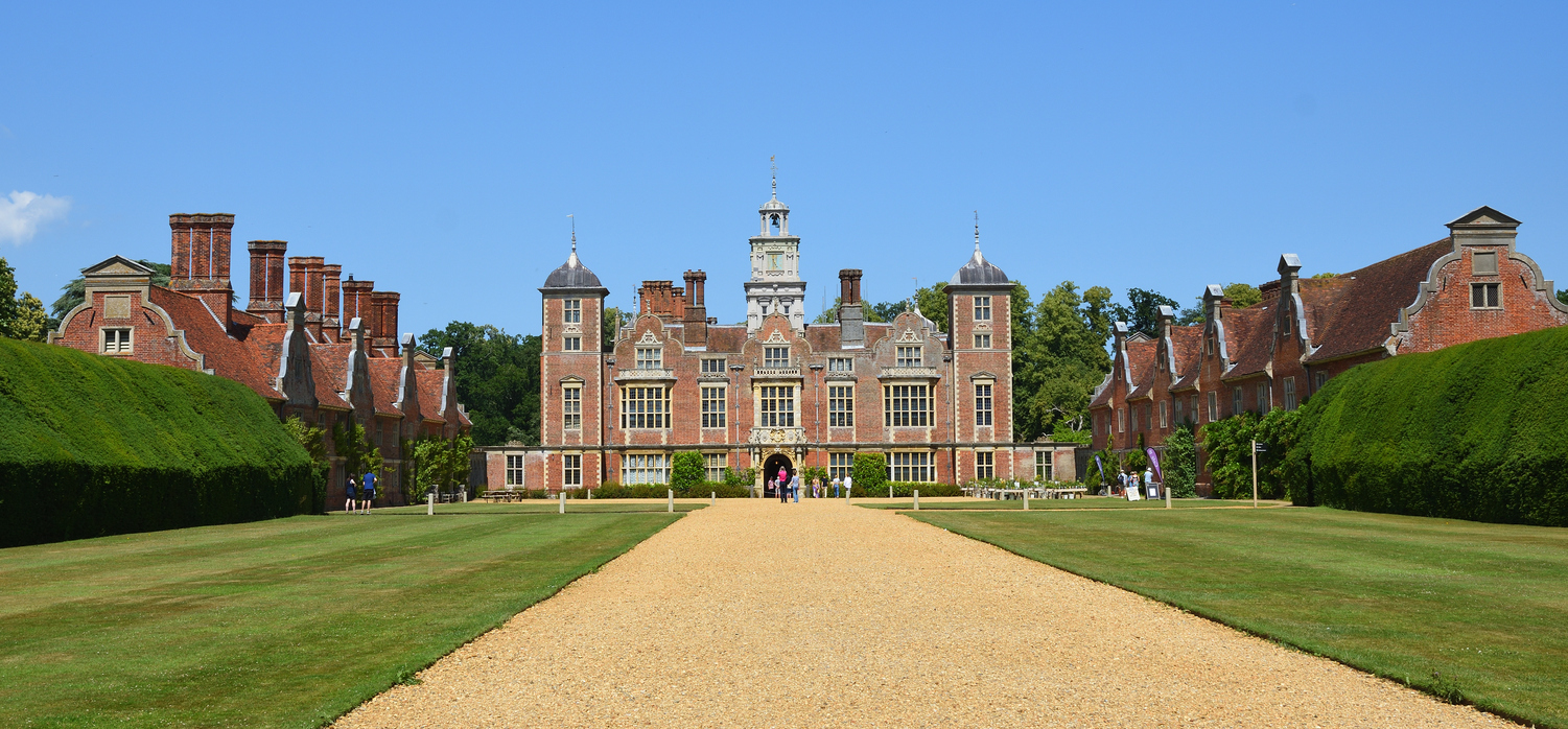 Blickling Hall facade and driveway Norfolk 