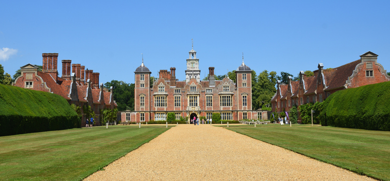 Blickling Hall facade and driveway Norfolk 