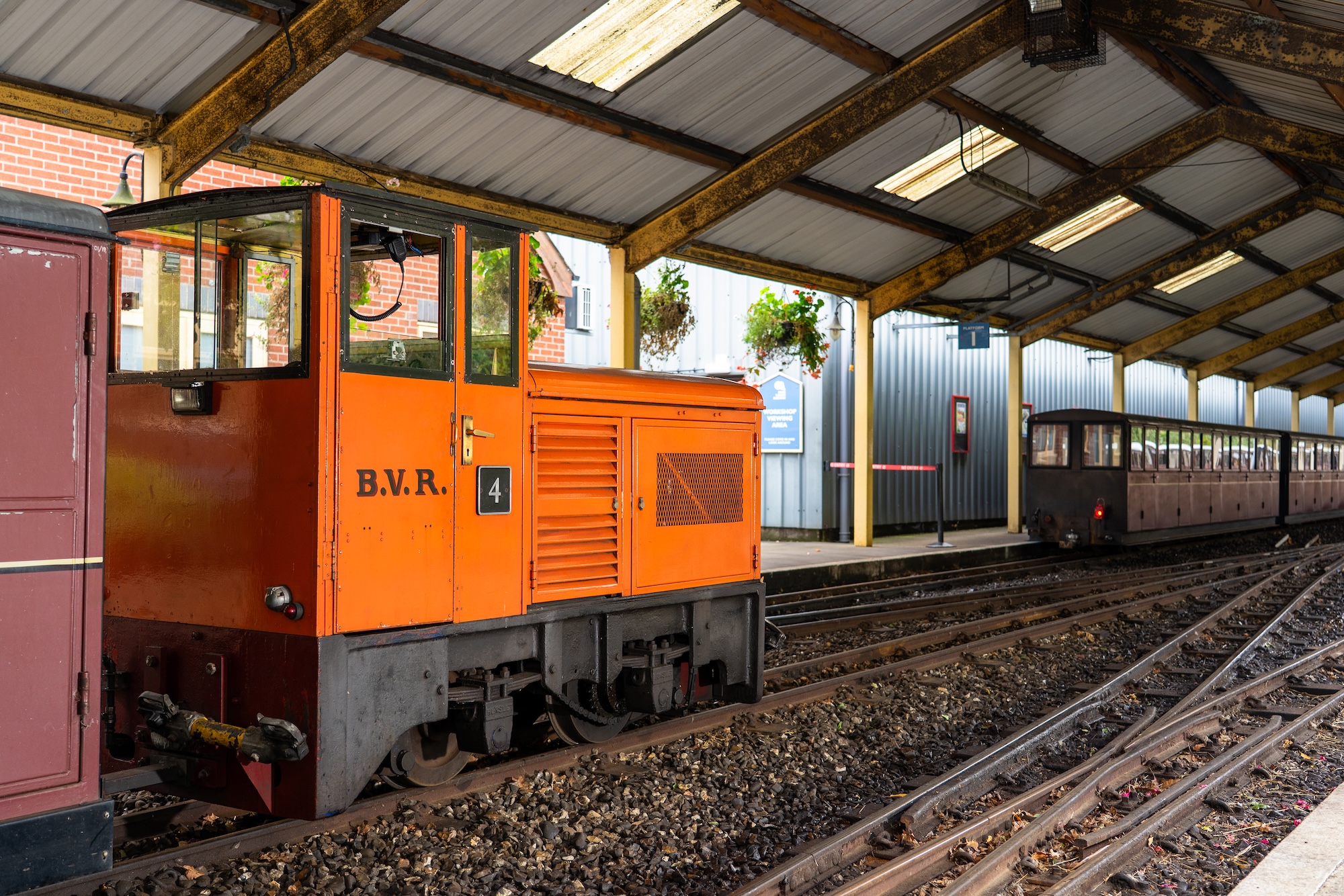Side View Of B.V.R. No. 4 With Heritage Coaches